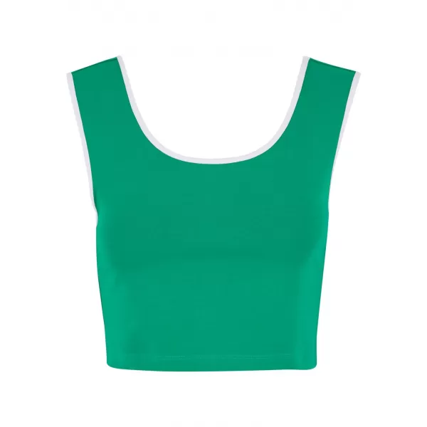  Dámske tielko URBAN CLASSICS TB7486A ŽABA ZELENÁ/BIELA/BIELA/ČIERNA 