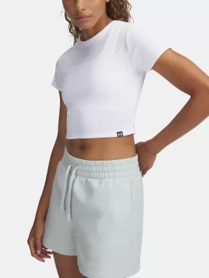Dámske tričko UNDER ARMOUR UA RIVAL RIB BABY TEE 6000264-100 BIELA