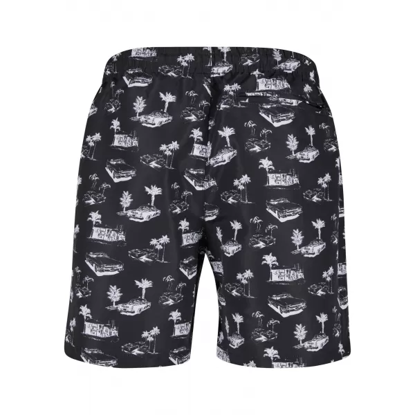  Kúpanie URBAN CLASSICS TB2679 ČIERNA/BIELA 