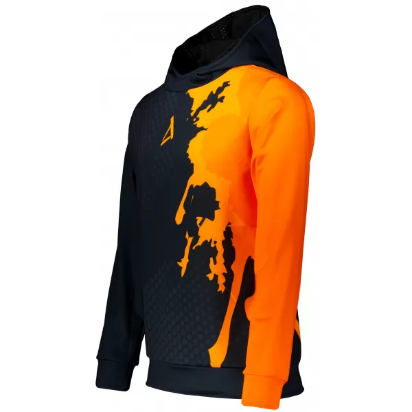  Pánska prémiová funkčná mikina ALTISPORT VOJ/ALM112MI01 ČIERNO-FLUO ORANŽOVÁ 