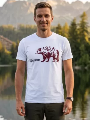 Pánske tričko s krátkym rukávom ALTISPORT ALM193129 BIELA