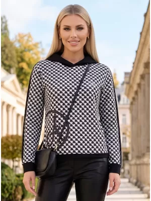 Dámska mikina ALTISPORT GILL ČIERNA/BIELA