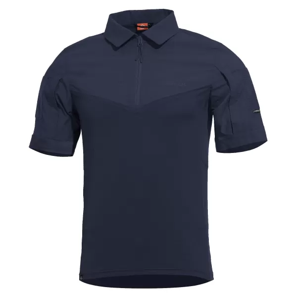  Pánske tričko s golierom PENTAGON RANGER SHORT ARM SHIRT K02013 POLNOČNÁ MODRÁ 