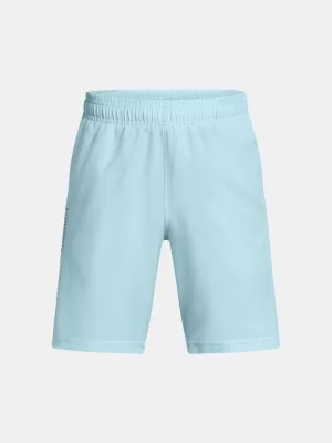 Chlapčenské šortky UNDER ARMOUR UA TECH WOVEN WORDMARK SHORT 1383341-494 MODRÁ