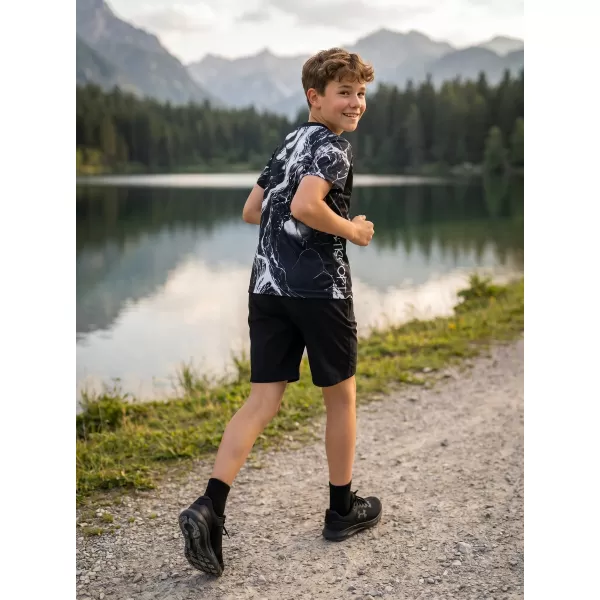  Detské prémiové funkčné tričko ALTISPORT VOJ/ALK071TR01 ČIERNOBIELY 