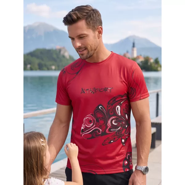  Pánska košeľa na voľný čas premium ALTISPORT VOJ/ALM122TR06 ČERVENÁ 