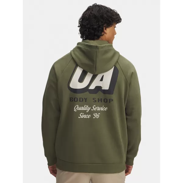  Pánska mikina UNDER ARMOUR UA RIVAL FLEECE HBR LOGO HD 6003955-390 ZELENÁ 