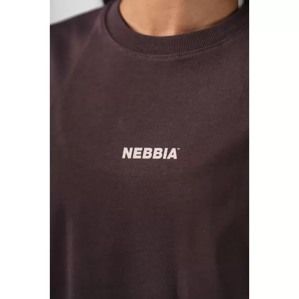  Nadrozmerné tričko RESET 491 DARK BROWN Nebbia 