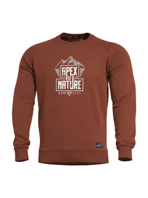 Mikina PENTAGON HAWK SWEATER APEX OF NATURE K09019 HNEDÁ