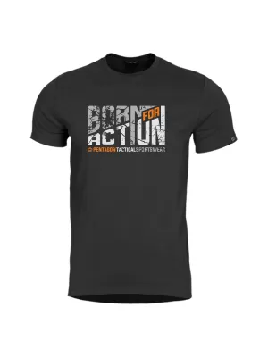 tričko PENTAGON AGERON BORN FOR ACTION K09012 ČIERNA