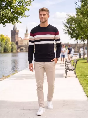 Pánsky sveter ALTISPORT GABRIEL ČIERNA