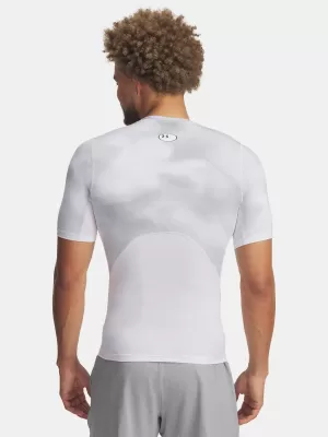 Pánske tričko UNDER ARMOUR UA HG ARMOUR PRINTED SS 1383321-101 BIELA