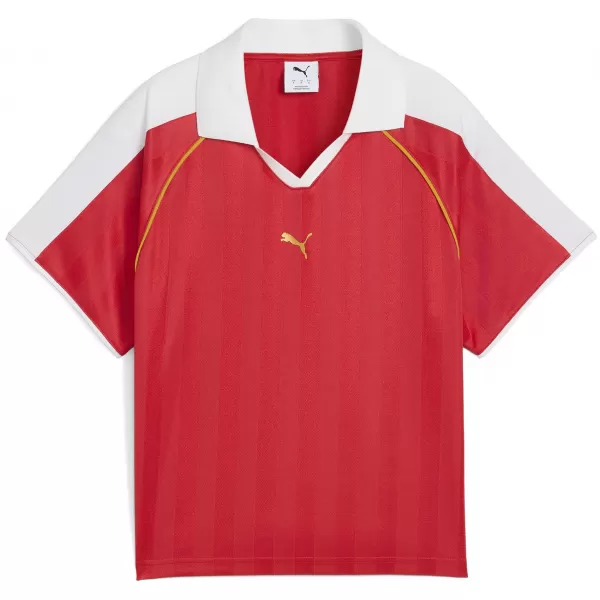  Dámsky dres PUMA T7 RELAXED FOOTBALL JERSEY 63215711 NAVŽDY ČERVENÁ 