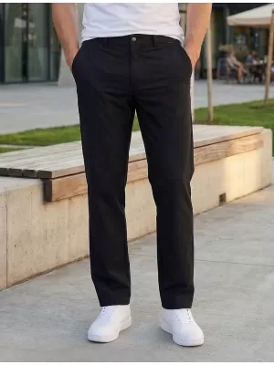 Pánske nohavice ALTISPORT ATS TROUSER CLASSIC-FIT ČIERNA