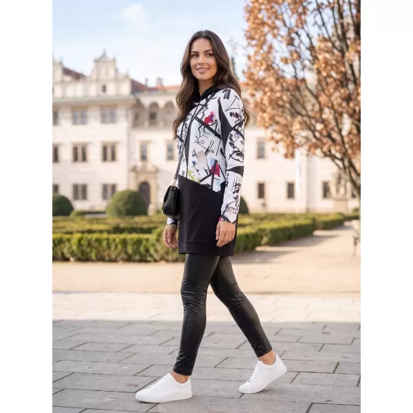  Dámska mikina KIXMI VONITA ČIERNA/BIELA 