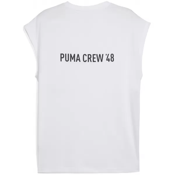  Tričko PUMA M GRAPHIC CUTOFF TANK 52762002 PUMOVÁ BIELA 