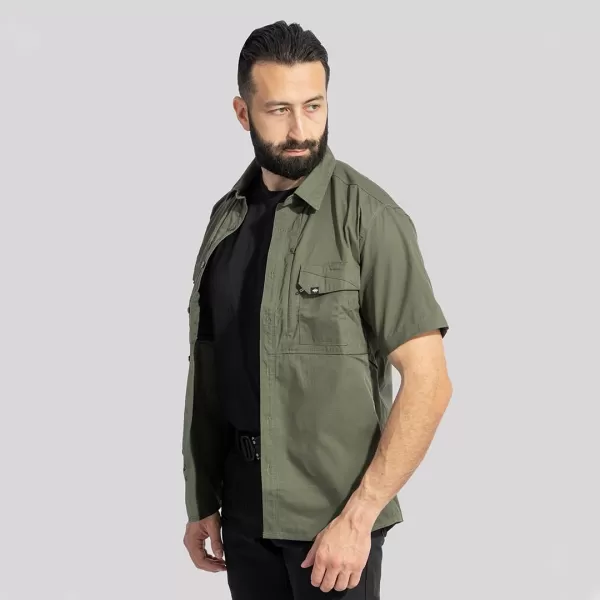  Pánska košeľa PENTAGON PLATO SHIRT SHORT K02019 KAKI 