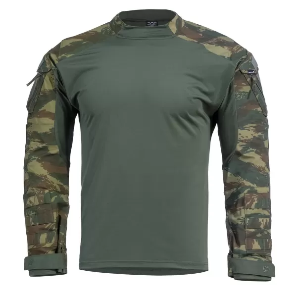  tričko PENTAGON WOLF COMBAT SHIRT CAMO K02025 SIVÁ KAMUFLÁŽ 
