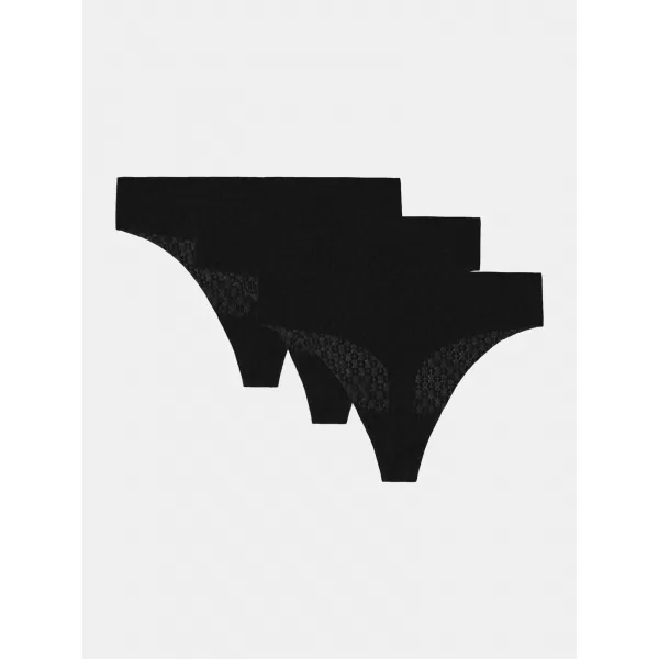  Dámske tangá UNDER ARMOUR UA PURE STRETCH MESH (3KS) 1390412-001 ČIERNA 