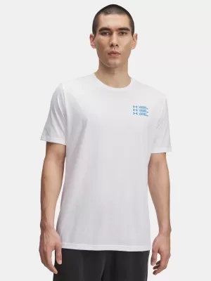 Pánske tričko UNDER ARMOUR UA TRIPLE STACK LC LOGO SS BIELA