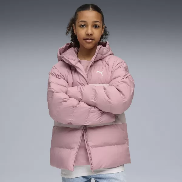  Detská bunda PUMA SYNTHETIC HOODED PUFFER JACKET 68840465 PRIPRAVENÁ RUŽOVÁ 
