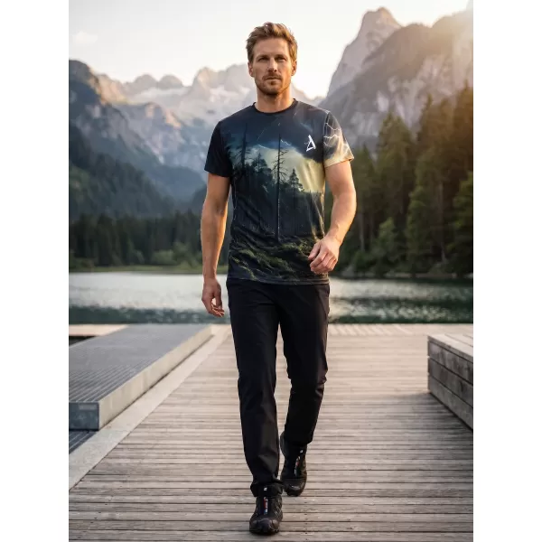 Pánska košeľa na voľný čas premium ALTISPORT VOJ/ALM116TR06 TEMNÝ LES 