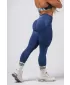 Tvarujúce bezšvové maximálne push-up legíny FLOW SEAMLESS 497 BLUE Nebbia