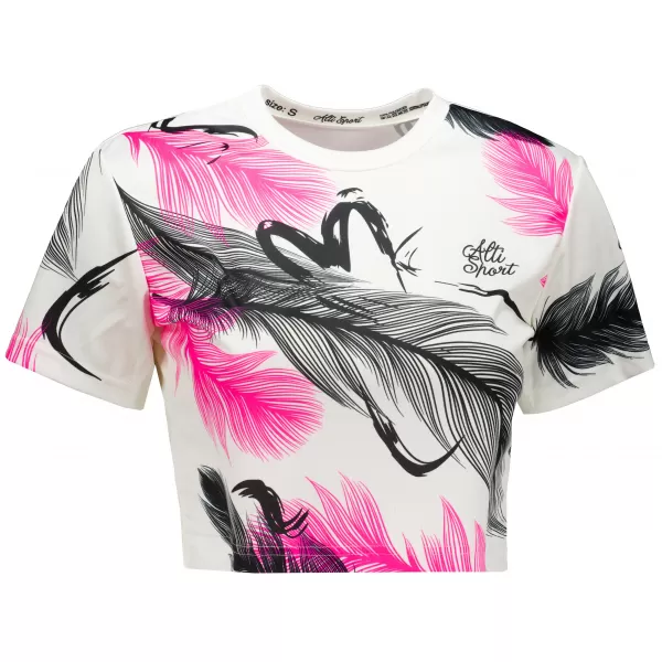  Dámsky prémiový crop top ALTISPORT VOJ/ALW001TR07 BIELA 