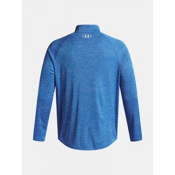  Pánske tričko UNDER ARMOUR UA TECH TEXTURED 1/2 ZIP 1382797-402 MODRÁ 
