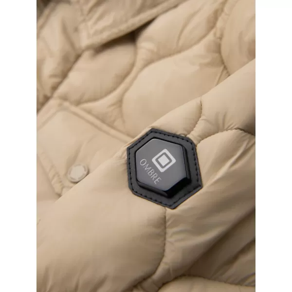  Pánska bunda OMBRE OM-JALP-0215 BÉŽOVÁ 