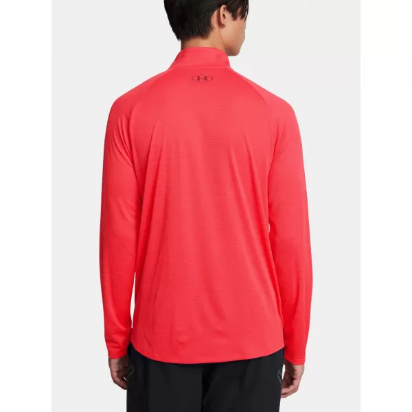  Pánske tričko UNDER ARMOUR UA TECH TEXTURED 1/2 ZIP ČERVENÁ 