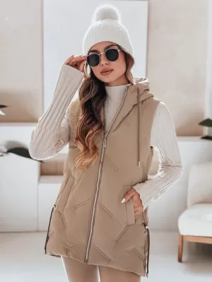 Dámska vesta DSTREET TY5107 KARAMEL