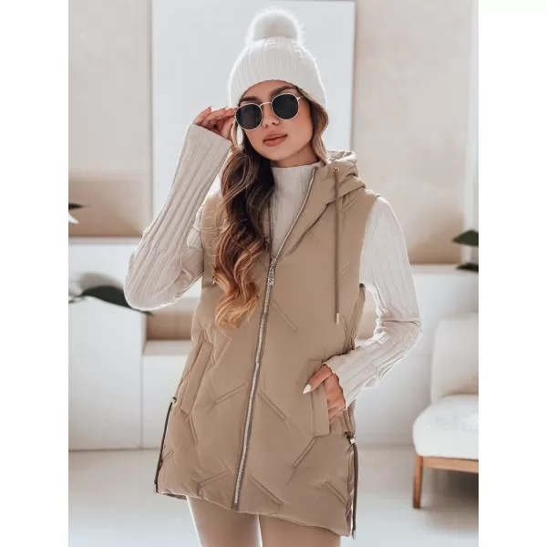  Dámska vesta DSTREET TY5107 KARAMEL 