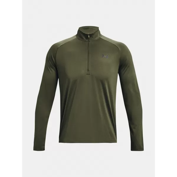  Pánske tričko UNDER ARMOUR UA TECH 2.0 1/2 ZIP 1328495-392 ZELENÁ 