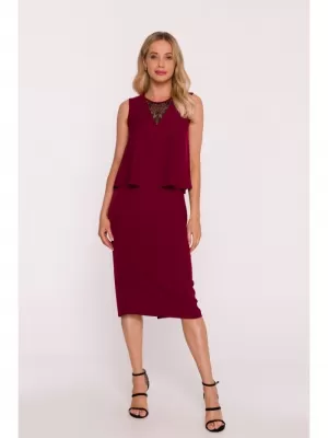 Šaty STYLOVE S422 GAŠTANOVÉ