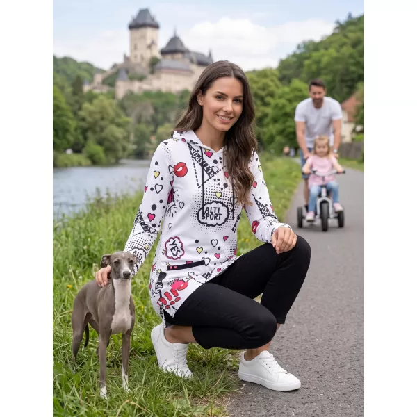  Dámska mikina ALTISPORT GITA BIELA 