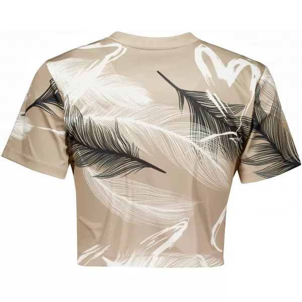  Dámsky prémiový crop top ALTISPORT VOJ/ALW001TR07 HNEDÁ 