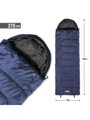 Spací vak PENTAGON MAJOR SLEEPING BAG 370GR/M² D19002 POLNOČNÁ MODRÁ