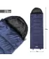 Spací vak PENTAGON MAJOR SLEEPING BAG 370GR/M² D19002 POLNOČNÁ MODRÁ