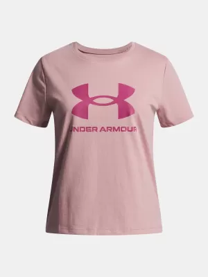Dievčenské tričko UNDER ARMOUR UA BIG LOGO SS RUŽOVÁ