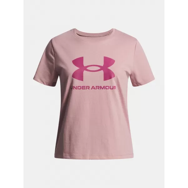  Dievčenské tričko UNDER ARMOUR UA BIG LOGO SS RUŽOVÁ 