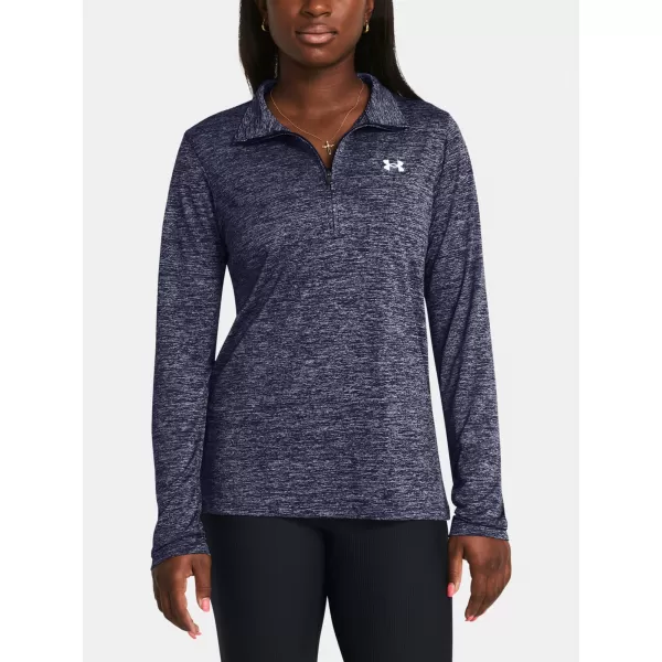  Dámske tričko UNDER ARMOUR TECH 1/2 ZIP- TWIST 1384225-410 MODRÁ 