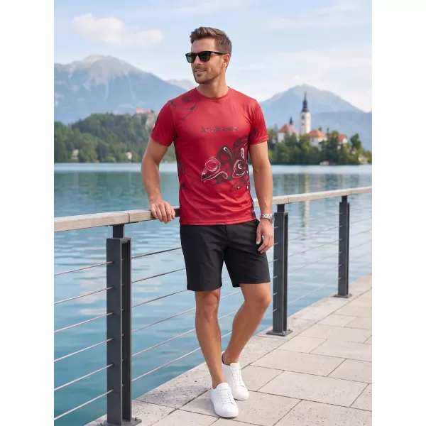  Pánska košeľa na voľný čas premium ALTISPORT VOJ/ALM122TR06 ČERVENÁ 