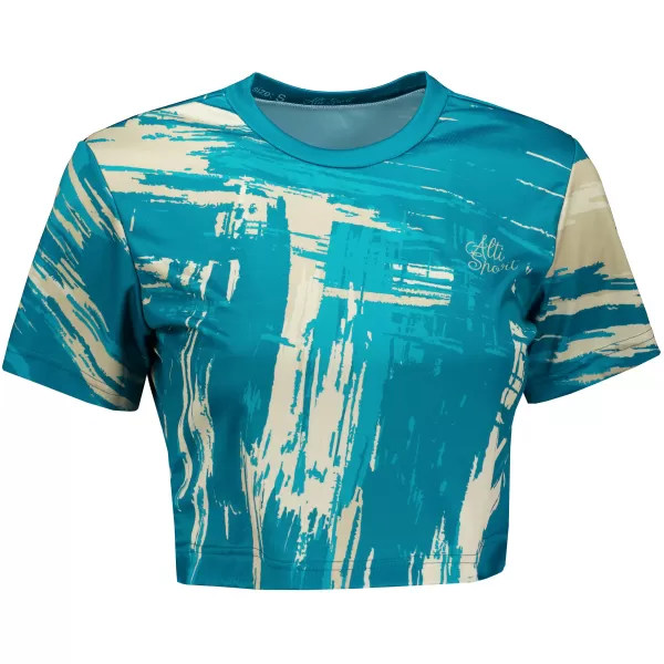  Dámsky prémiový crop top ALTISPORT VOJ/ALW010TR07 PETROLEJOVÁ/HNĚDÁ PETROLEJOVÁ/HNEDÁ 