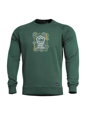 Mikina PENTAGON HAWK SWEATER NATURE EXPLORER K09019 SKOKAN ZELENÝ