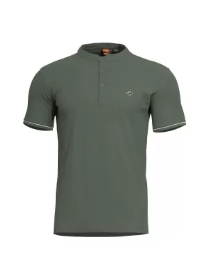 tričko PENTAGON LEVANTES HENLEY T-SHIRT STRIPES K09025 CAMO ZELENÁ