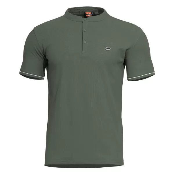  tričko PENTAGON LEVANTES HENLEY T-SHIRT STRIPES K09025 CAMO ZELENÁ 