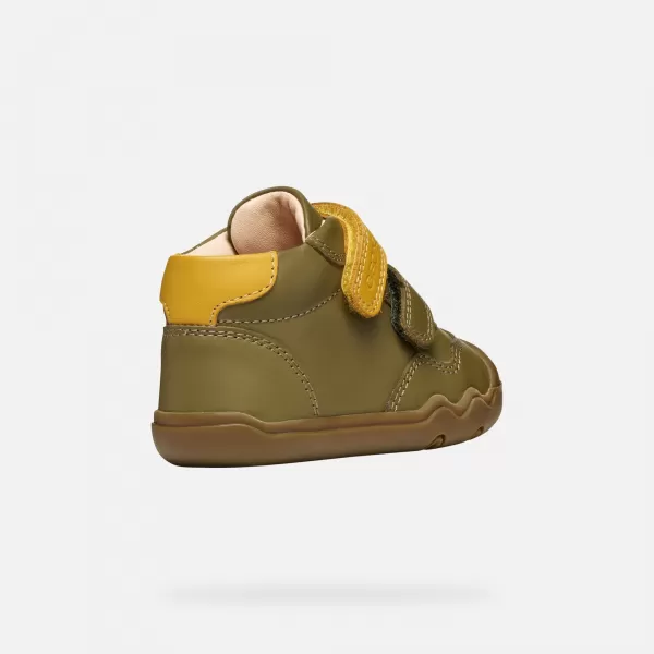 Chlapci naboso GEOX STEPPIEUP B565WC00085CE32P KAKI 