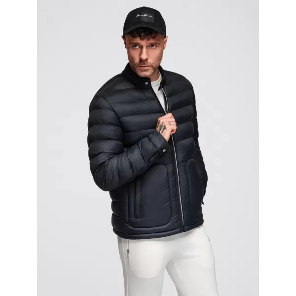  Pánská bunda OMBRE OM-JAFL-0109 ČIERNY 