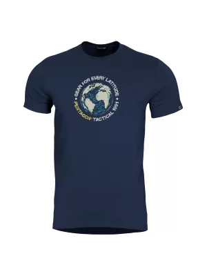 tričko PENTAGON GLOBE T-SHIRT K09055 POLNOČNÁ MODRÁ